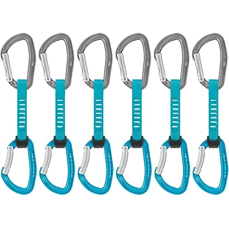 Petzl Djinn Axess 6-Pack, Robuste Kletterkarabiner mit 11 cm Schlinge, Mehrfarbig, Unisex Erwachsene – Bild 1