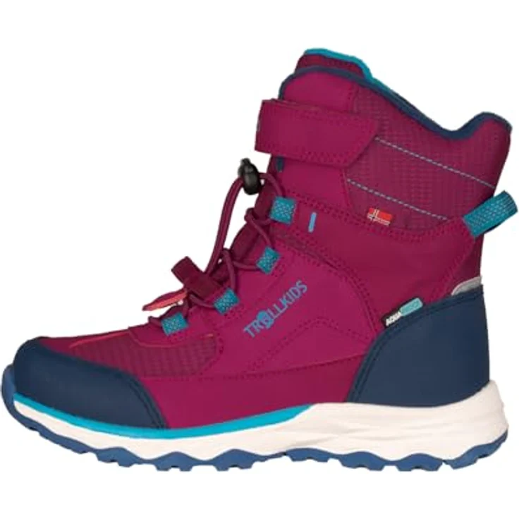 Trollkids Hafjell Winter-Stiefel, wasserdicht mit Fleecefutter, Helle Beere/Dunkeltürkis, Größe 30 – Bild 2