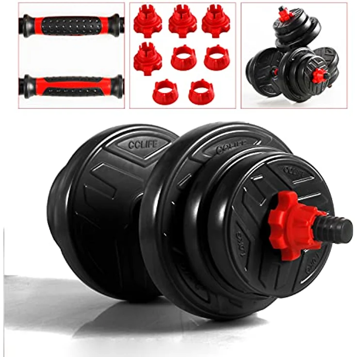 CCLIFE Hanteln Set 2er Kurzhanteln 20 30 40kg Hantelset professionell Dumbbell ohne Verbindungsstahlrohr Gewichten-ZERRO – Bild 2