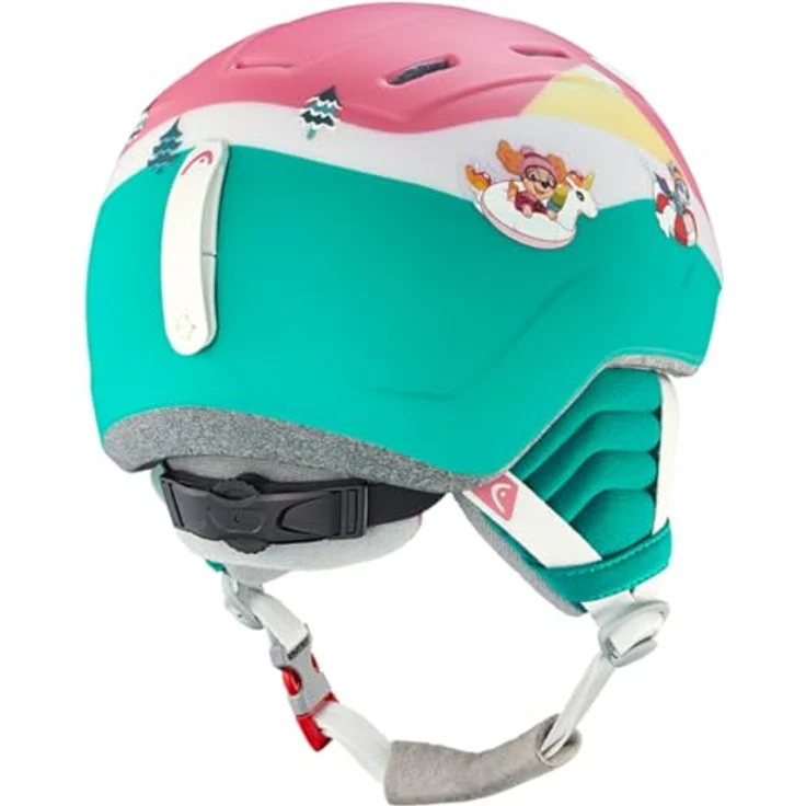 HEAD Maja PAW Set, Ski- und Snowboardhelm inkl. Brille im Paw Patrol Design, Rosa/Türkis, anpassbare Helmgröße, Komfort-Liner und Ohrpolster – Bild 3