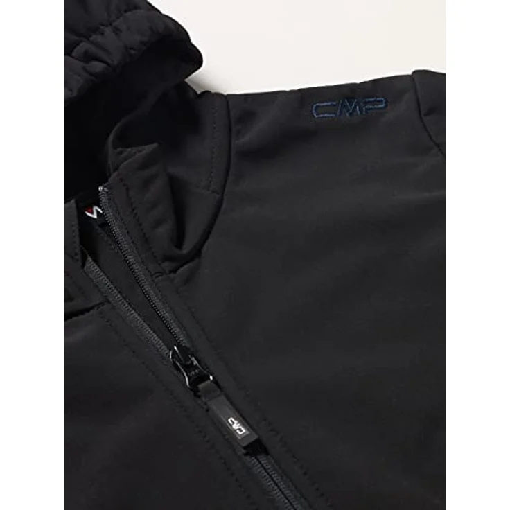 CMP KID G Jacket FIX Hood, Softshell Skijacke für Mädchen, atmungsaktiv, schnell trocken, Farbe: nero, Größe 104 – Bild 2