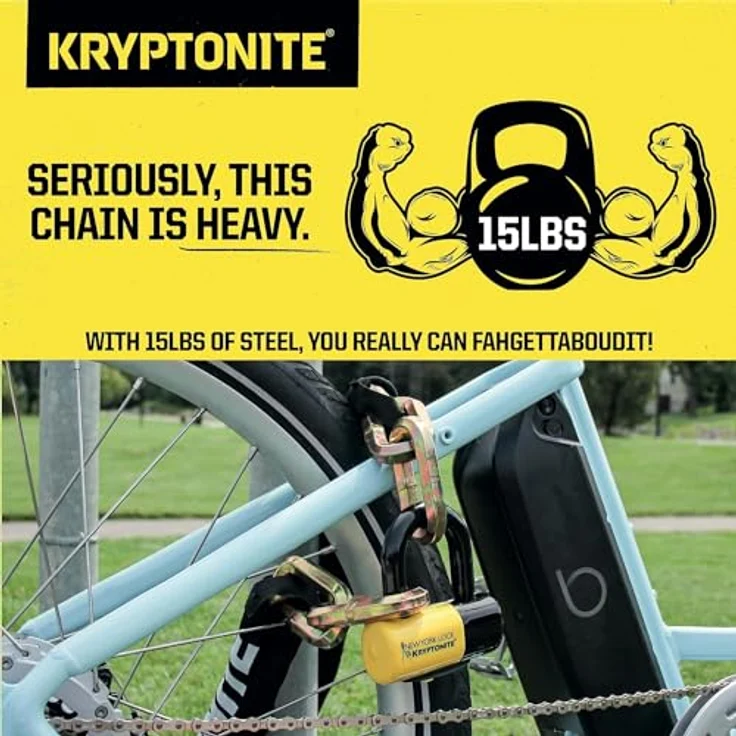 Kryptonite Veloschloss, 150 cm, MAX-Performance Stahl mit patentiertem Transversalriegel, doppeltes Blockagesystem, inkl. drei Schlüssel mit LED-Leuchte – Bild 2