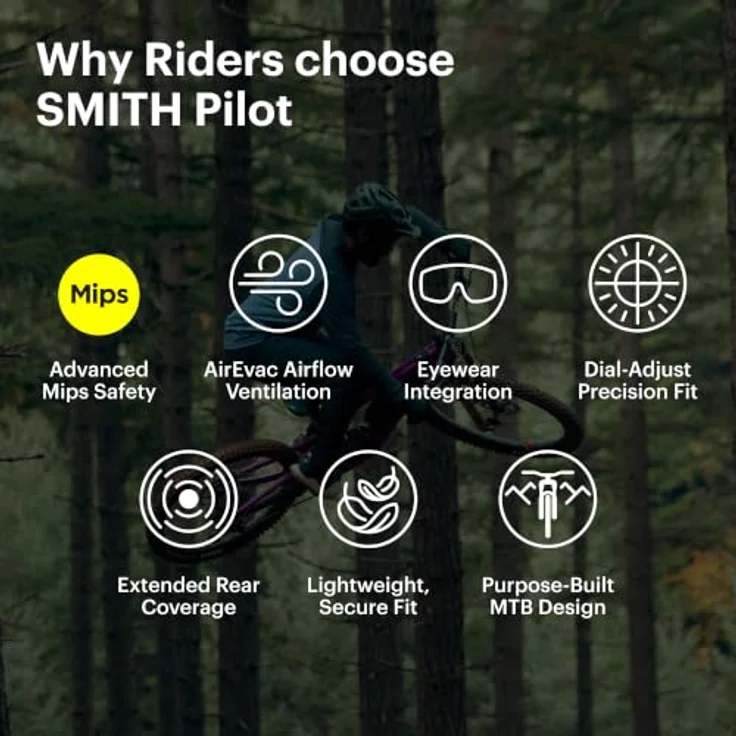 SMITH Bike Helm Pilot Mips, mountainbike mit leichter In-Mold-Konstruktion, matte white, SM 51-55CM – Bild 7