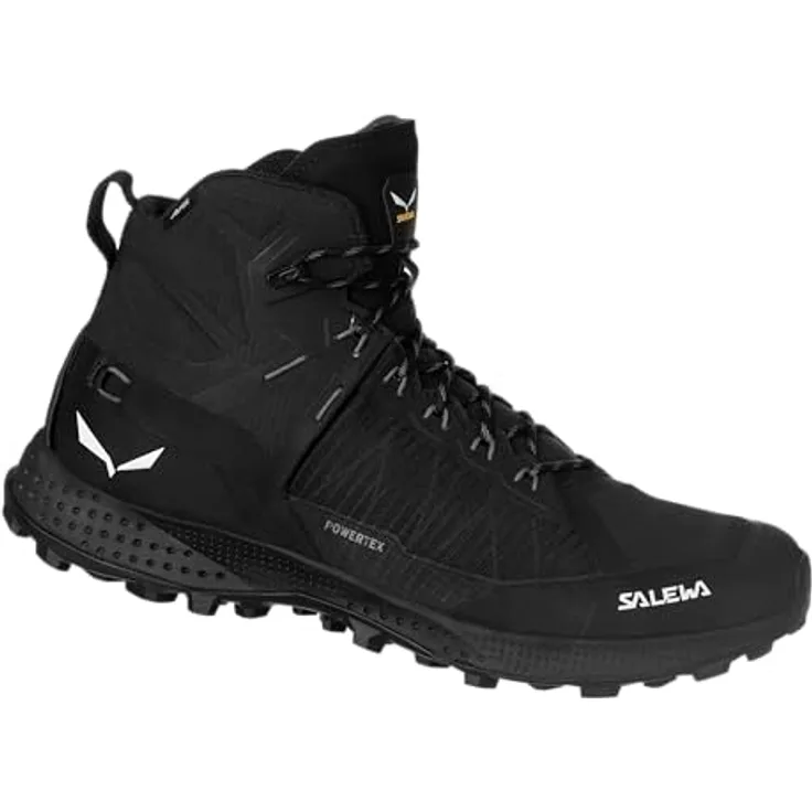 Salewa Pedroc Pro Mid PTX, halbhoher Speed Hiking-Schuh mit wasserdichter Powertex-Membran, schwarz