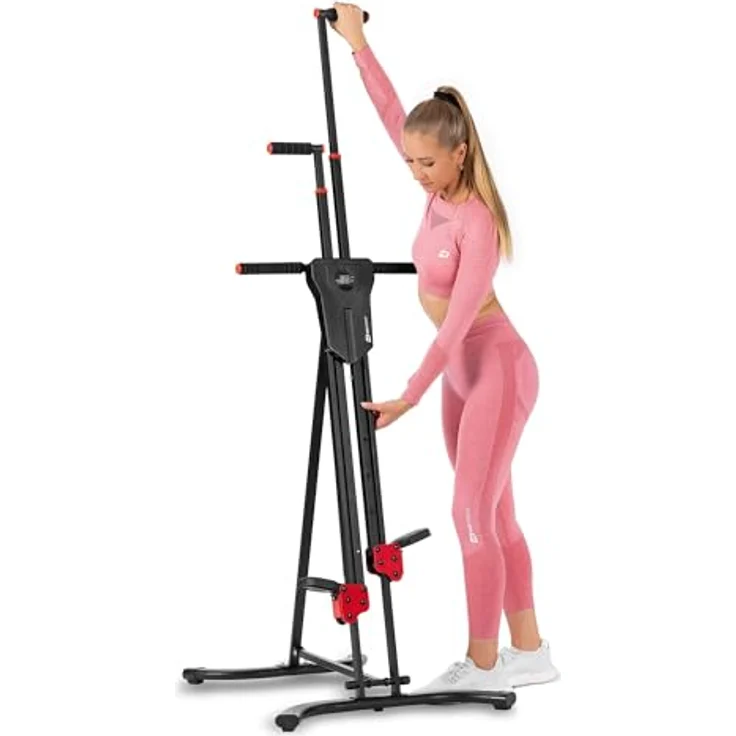 Hop-Sport 2in1 Stepper & Vertical Climber - Anti-Rutsch Vertical Climber Stepper klappbar und verstellbar, ideal für Ganzkörpertraining und Homegym – Bild 5