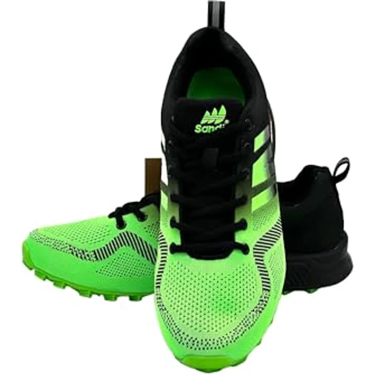 Avior Home Nowalnd Herren Damen Sneaker Laufschuhe, atmungsaktiv und rutschfest, Schwarz/Apfelgrün, Größe 41 – Bild 2
