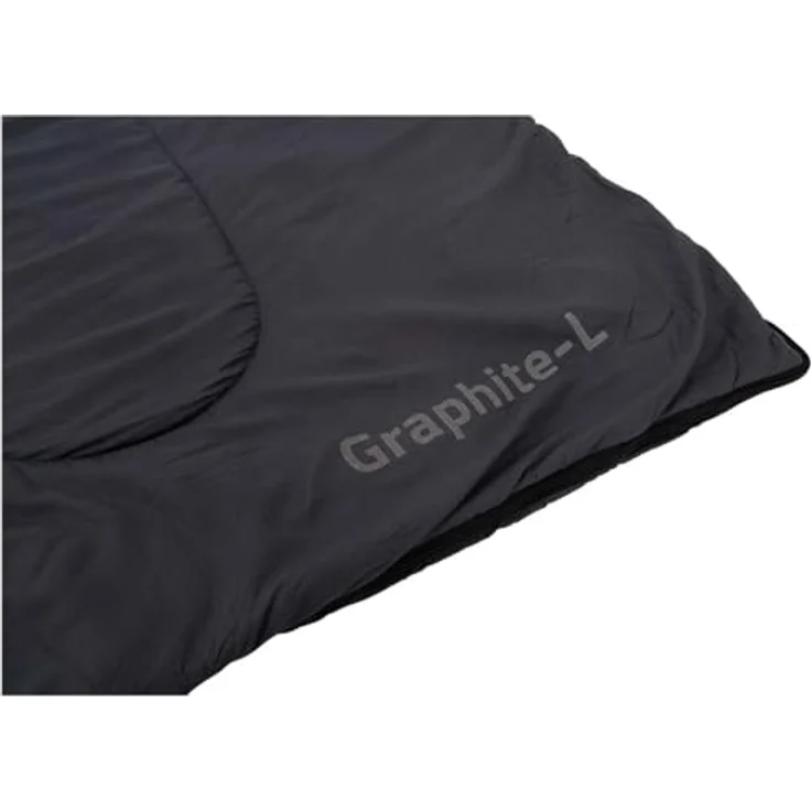 Bo-Camp Schlafsack Graphit-L, 200x80 cm, grau/blau, komfortabel ab 12 Grad, gute Isolierung mit 3D Hohlfaserfüllung – Bild 4