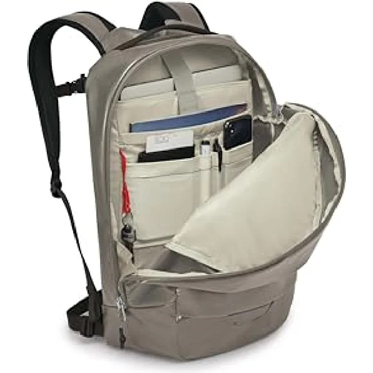 Osprey Transporter Panel Loader Rucksack, 47 cm mit Laptopfach, silberfarben – Bild 7
