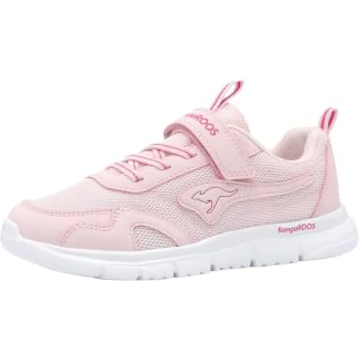 KangaRoos K-ETK Rooz EV Sportschuhe für Kinder, Laufschuhe, Größe 33 EU, Frost Pink/Daisy Pink, mit Klettverschluss und Gummi-/Synthetiksohle