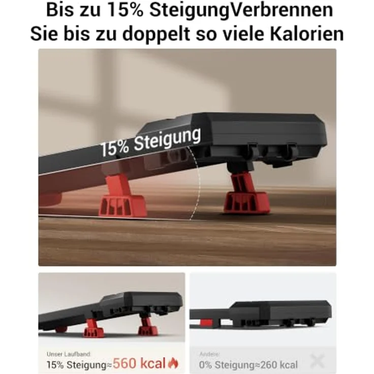 LONTEK 3.0HP Vibration Plate Walking Pad, Laufband mit 15% Steigung, bürstenlosen Motor und LCD-Display – Bild 3