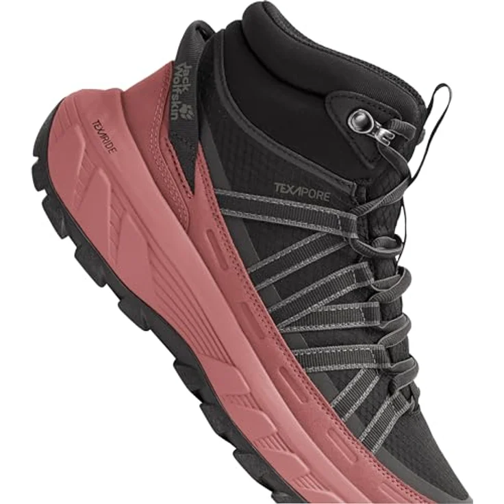 Jack Wolfskin Wild Hike Texapore Mid W, Wasserdichte Damen Wanderschuhe mit EVA-Dämpfung und griffiger Gummiaussensohle – Bild 6