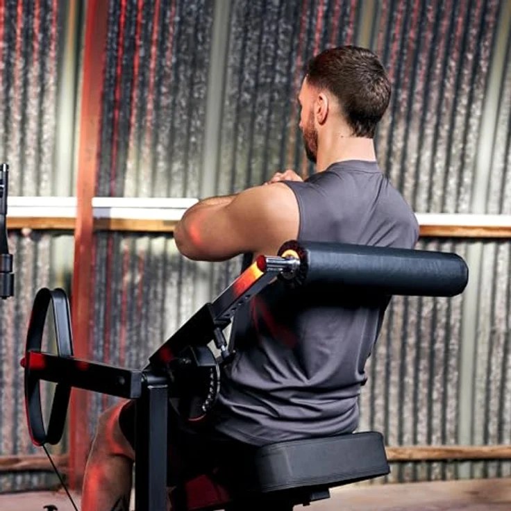 HAMMER Kraftstation Autark 6600 ´26, Studio-Trainingsturm mit Ab- & Back-Modul, höhenverstellbarem Kabelzug, 100 kg Gewichtsblock mit 20 x 5 kg Platten – Bild 5