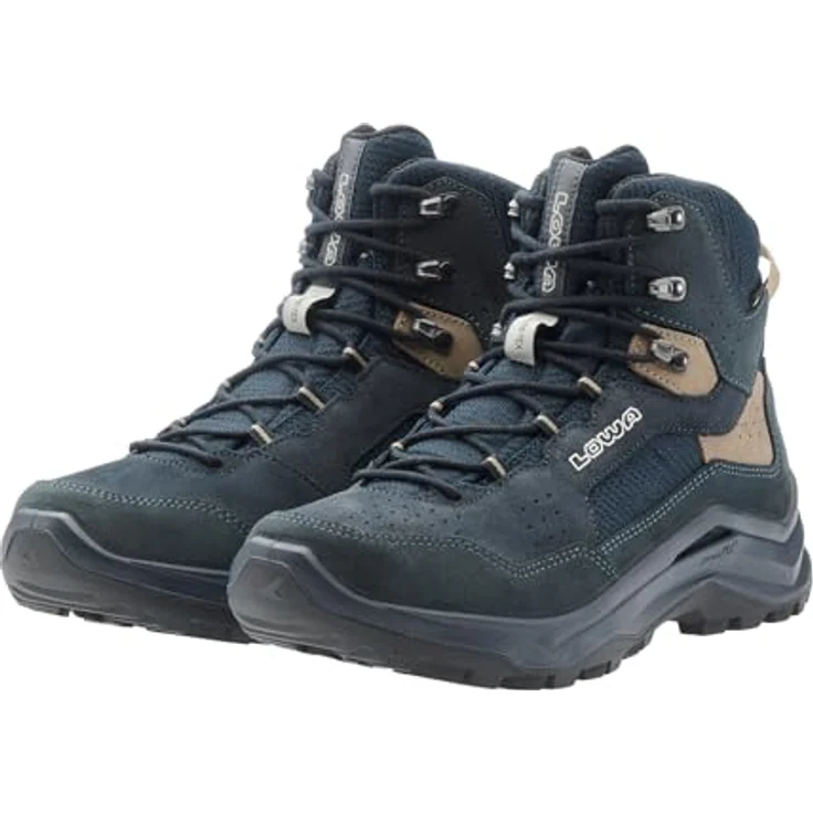 LOWA Wander- & Bergschuhe Herren, knöchelhoch, wasserdicht mit GORE-TEX®, navy/dune, Größe 41 EU – Bild 5