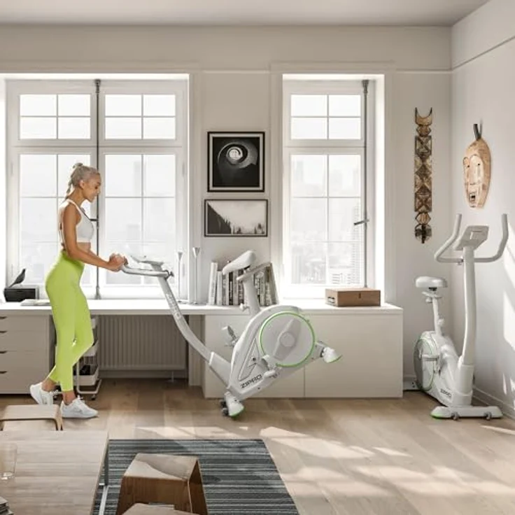 ZIPRO RAVE Heimtrainer Fahrrad - 32-Stufen-Widerstand, Herzfrequenzsensor, 11 Trainingsprogramme, Verstellbare Sitz- und Lenkerposition, Bluetooth-Konnektivität, Ergometer, Ideal für Cardio & Fitness – Bild 3