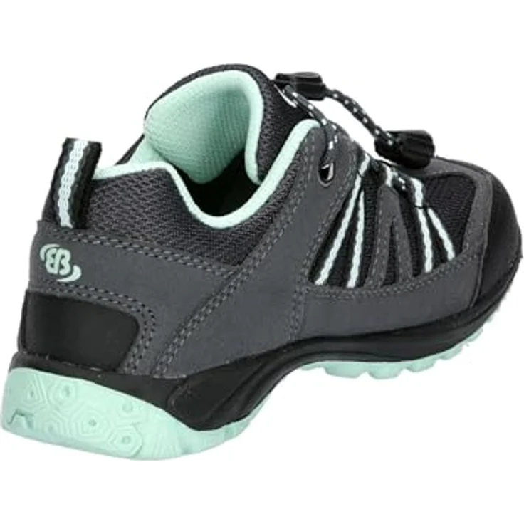 Brütting Outdoorschuh Ohio Low 37, Kinderschuh aus Nylon mit Schnellschnürsystem und Wechselfußbett, schwarz – Bild 4