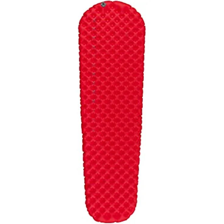 SEATO SUMMIT Colchoneta hinchable aislada COMFORT PLUS R, robuste Isomatte in rot mit flexibler Gestaltung und hoher Haltbarkeit