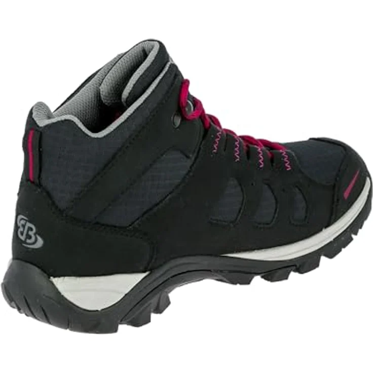Brütting Damen Wanderschuhe, robuste Outdoorschuhe mit Schnürung, flacher Absatz 2 cm, Größe 42, Schwarz – Bild 4