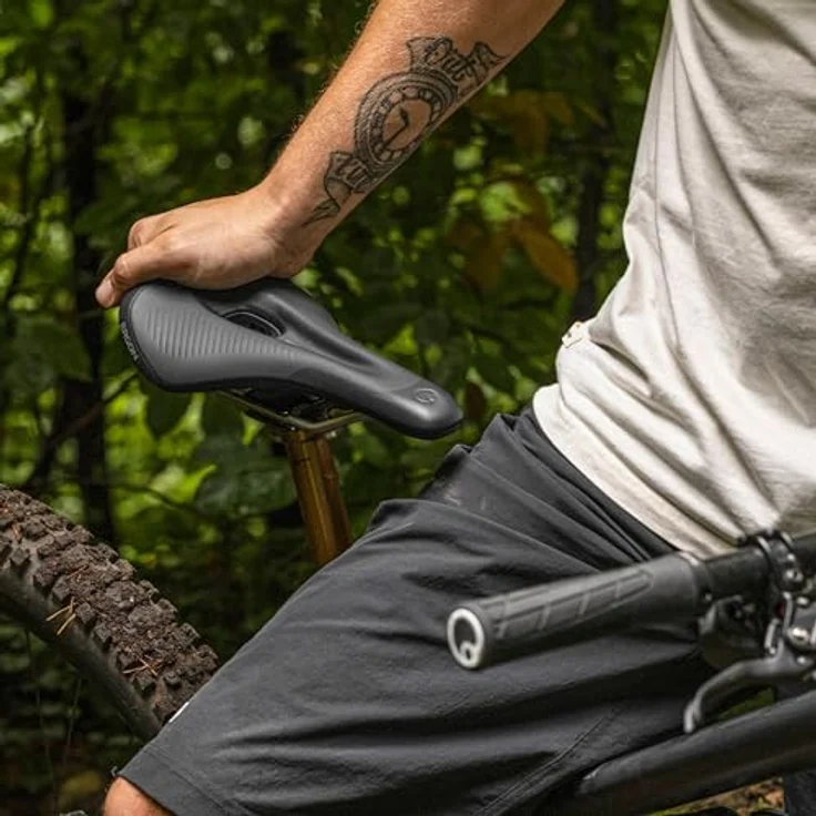Ergon Velosattel Sport-Sattel für männliche Anatomie, optimale Damm-Entlastung, kompakte Bauweise, langlebige OrthoCell-Pads – Bild 6