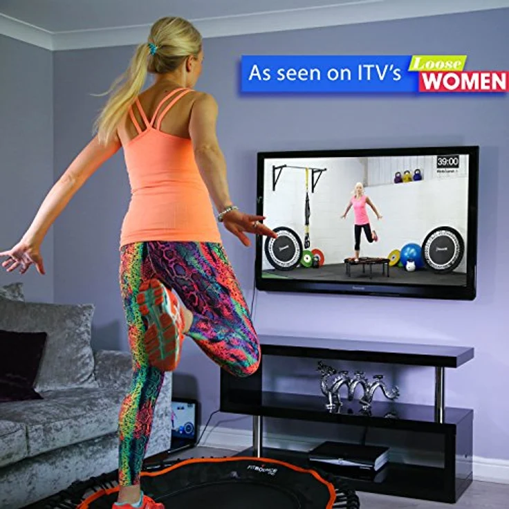 FIT Bounce PRO Bungee-Trampolin Patentvergabe | Faltbar, Leise, Schön Konstruiert Professionelles Minitrampolin für Erwachsene & Kinder | Inklusive DVD Online Workouts | Maximalgewicht 150kg – Bild 4