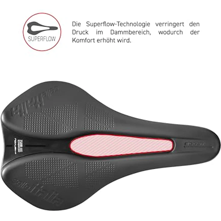 Selle Italia Novus Boost EVO X-TECH Superflow, Fahrradsattel mit Fec Alloy Rails ∅7mm, innovatives Design und hohe Stabilität – Bild 7
