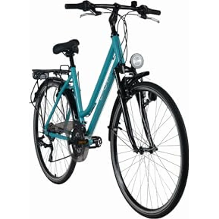 DACAPO Trekkingrad Metropolis Damen 28'' Flachlenker, 21 Gänge, RH 48 cm, türkis – Bild 2