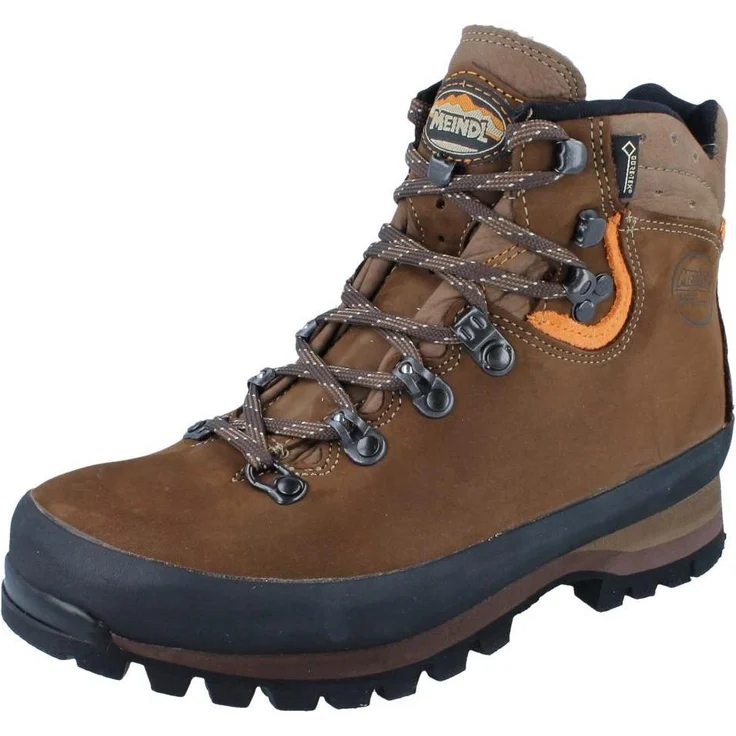 MEINDL Paradiso Lady MFS, Wanderschuhe aus Sil-Nubukleder, wasserdicht, rehbraun/karminrot, Größe UK 8,5