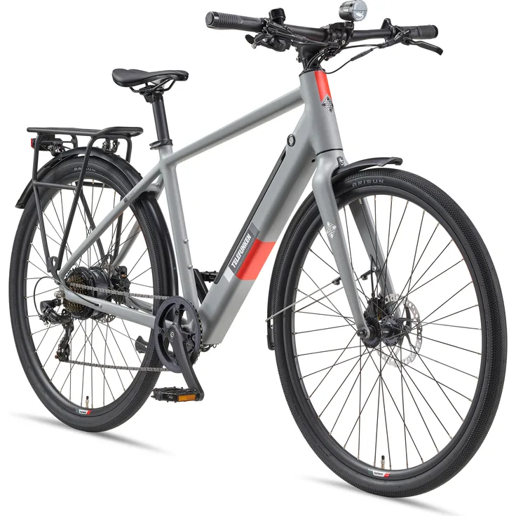 Telefunken Urban E-Bike Herren UH200 28 Zoll Hinterradmotor 7-Gang Kettenschaltung, Schwarz