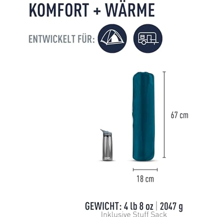 Sea To Summit Comfort Deluxe, Isomatte für Camper Van mit multifunktionalem Ventil und Pillow Lock Patch System, ideal für Volkswagen T5/T6 California – Bild 2