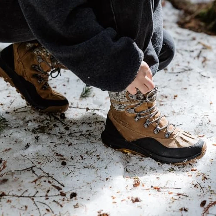 Merrell Siren 4 Thermo Mid Zip Wp, Damen Wanderschuhe, wasserdicht, mit Vibram Icetrek-Sohle, braun – Bild 8