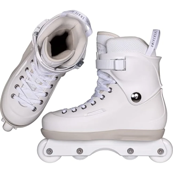 Usd Sway Chess Pro, Inline Skates, aggressive Hardboot mit Dual-Fit-Liner und Kizer Fluid IV Frames, weiß/grau, Größen 46-47 – Bild 7