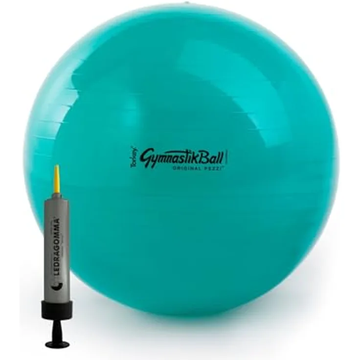 PEZZI Original Standard-Gymnastikball in und Größen, grüne Pumpe, ˜ 65 cm