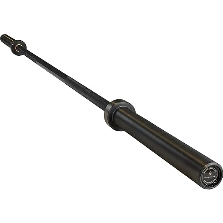 HQ Germany® Olympia Langhantelstange 50mm | Profi Allrounder Langhantel | 20kg, 220cm | 10 Nadellager | Keramikbeschichtung | 190.000 PSI, bis 600kg, Zubehör:+ Schnellverschluss, Farbe:Schwarz
