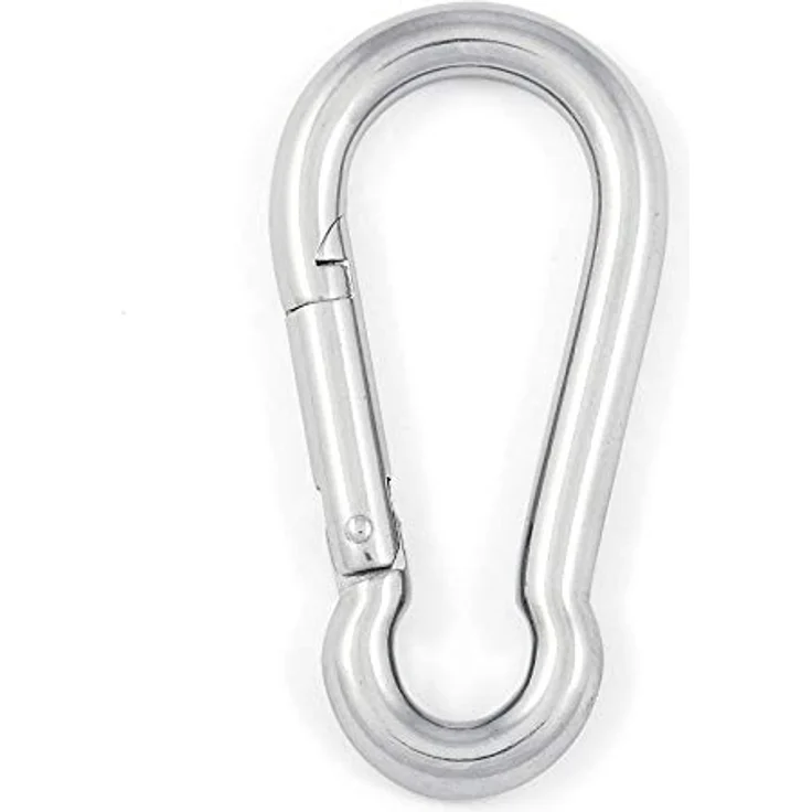 So-tech 2er Pack Karabinerhaken 120 x 11 mm, Edelstahl AISI 316 (V4A), rostfrei, salzwasser- & säurebeständig, Tragfähigkeit 220 kg – Bild 1
