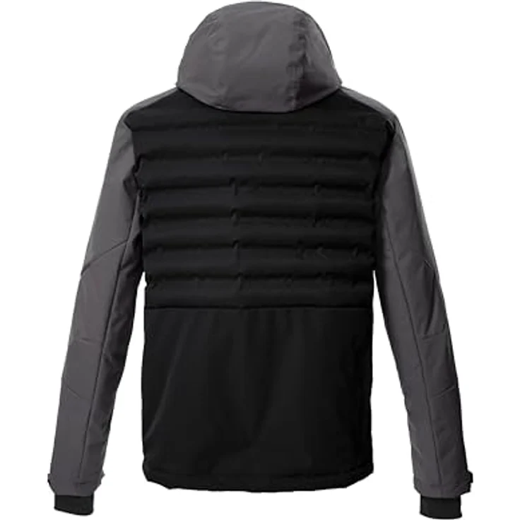 Killtec Ksw 72 Mn, Herren Skijacke in Schwarz, winddicht und wasserabweisend mit 10.000 mm Wassersäule, Hybridoptik, Größe L – Bild 2