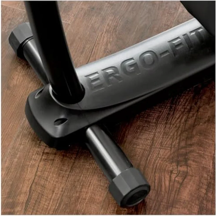 Ergo Fit Ergometer Cycle 400 Home, Fahrradergometer mit extra breitem Durchstieg und pulsgesteuerten Trainingsprogrammen, schwarz – Bild 7