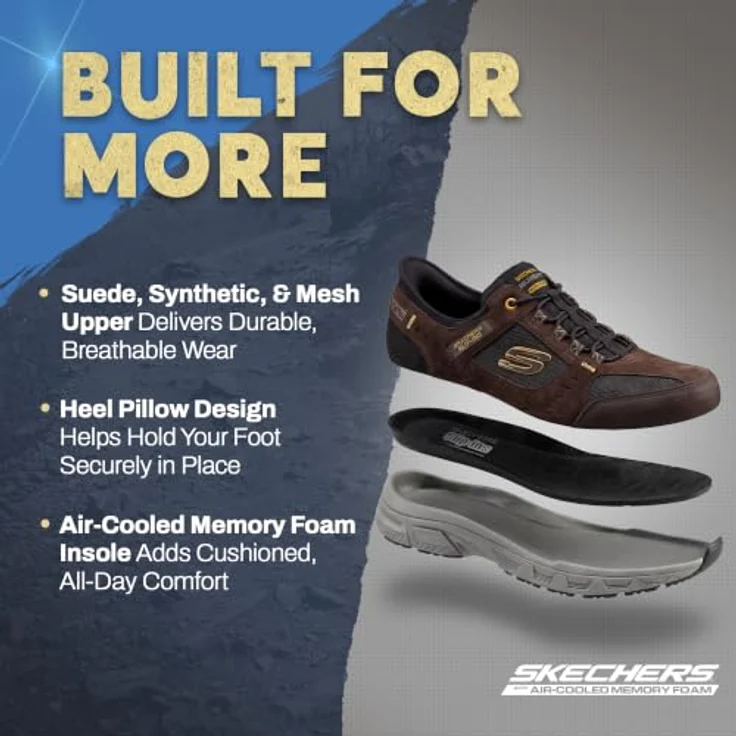 Skechers OAK CANYON - CONSISTENT WINNER Outdoorschuh, Größe 42, braun/schwarz, 100% Textil, sportlich, Schnürverschluss – Bild 4