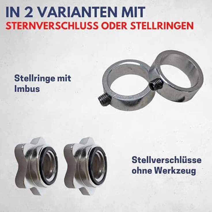 Hantelset Kurzhantel Best Sporting Hanteln 10 kg aus Gusseisen mit Stellringen - Hantel verstellbar für Männer und Frauen - Für Dein Workout und Fitnesstraining Zuhause - Adjustable Dumbbell Set – Bild 4
