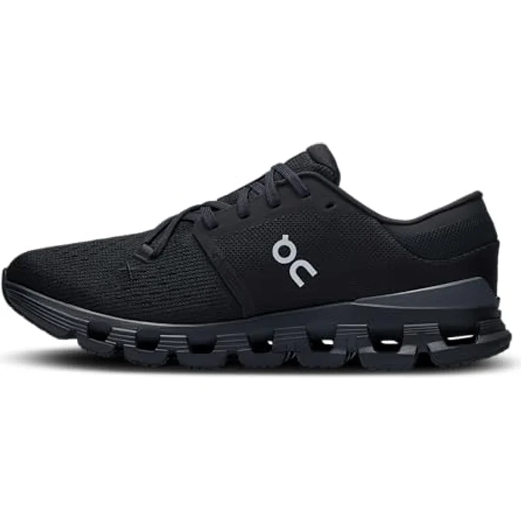 ON Running CLOUD X 4, Laufschuhe aus Mesh, schwarz, Größe 37, atmungsaktiv, stoßabsorbierende Helion™-Zwischensohle, X-förmiges Speedboard® – Bild 4