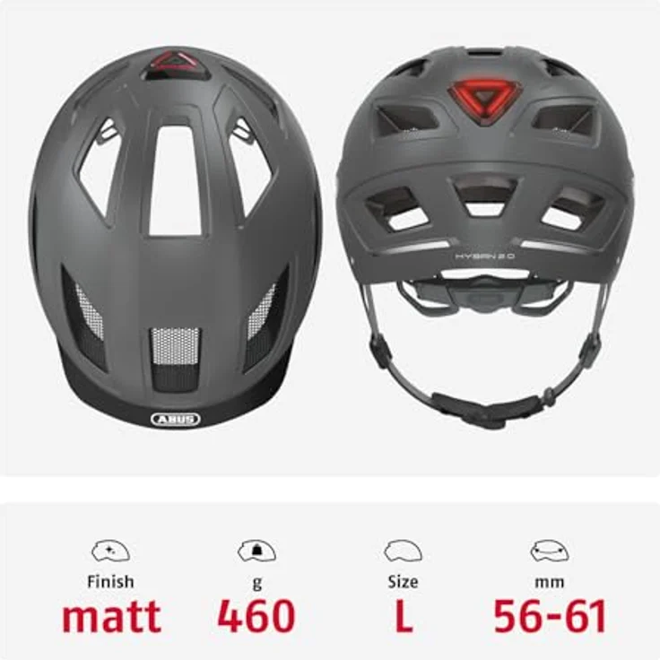 Abus Helm Hyban 2. 0 - Titan 56 - 61 cm – Bild 4