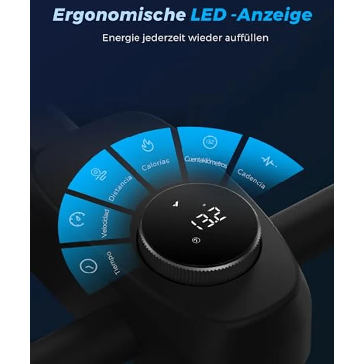 MERACH Heimtrainer Fahrrad, Verbesserter LCD-Monitor, Leises Indoor  Bike, Mit App, Bis 122 KG – Bild 3