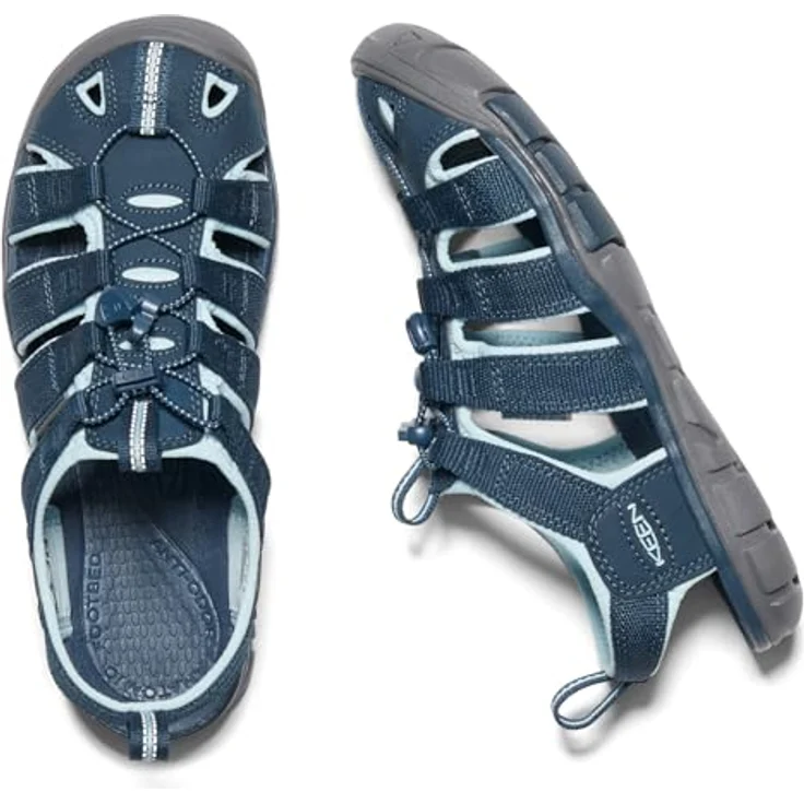 KEEN Clearwater CNX Damen Wanderschuhe, Zehenschutz und Schnellzugschnürsystem, blau, Größe 39 – Bild 5