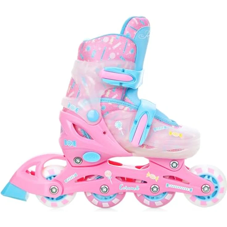 RAVEN Inline Skates Inliner für Kinder Mädchen, verstellbar, Caramell, Größe 30-33 (18,5cm-20,5cm), Double-Vent-System, DSAS, leichtes Polycarbonatschale – Bild 1
