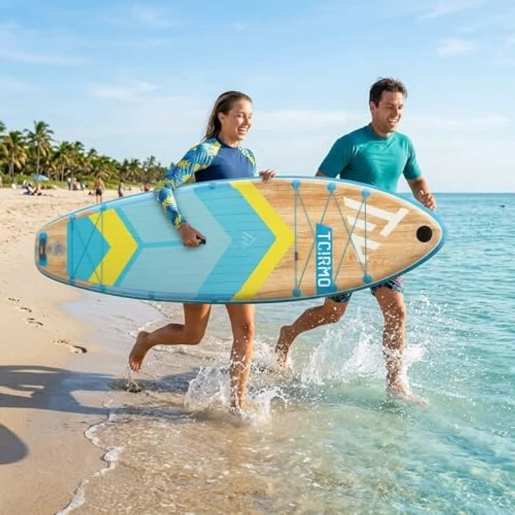 COIL COIL SUP-Board - Aufblasbares Stand Up Paddleboard Set, 320 cm, 158 kg, inklusive Paddel, Pumpe und wasserdichter Handytasche, Blau – Bild 5