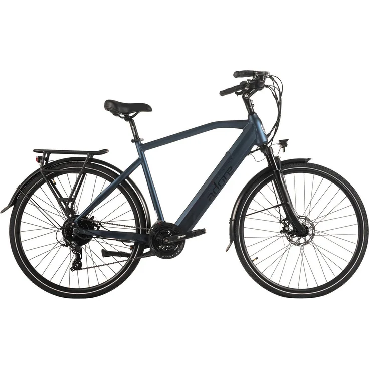 Adore E-Bike ATR-190, Trekkingrad 28" mit 50NM Heckmotor, 540Wh Akku, 24 Gang Shimano Tourney, dunkelblau matt