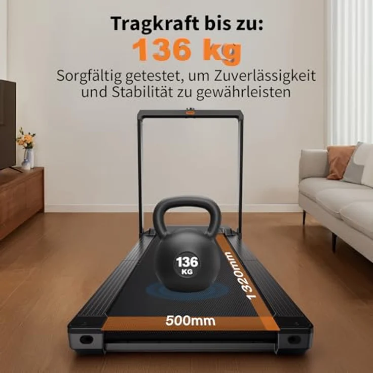 WALKINGPAD Laufband X23/Mx16, Breite Lauffläche, Leiser bürstenloser Motor, Doppelter Faltmechanismus, Schwarz – Bild 4