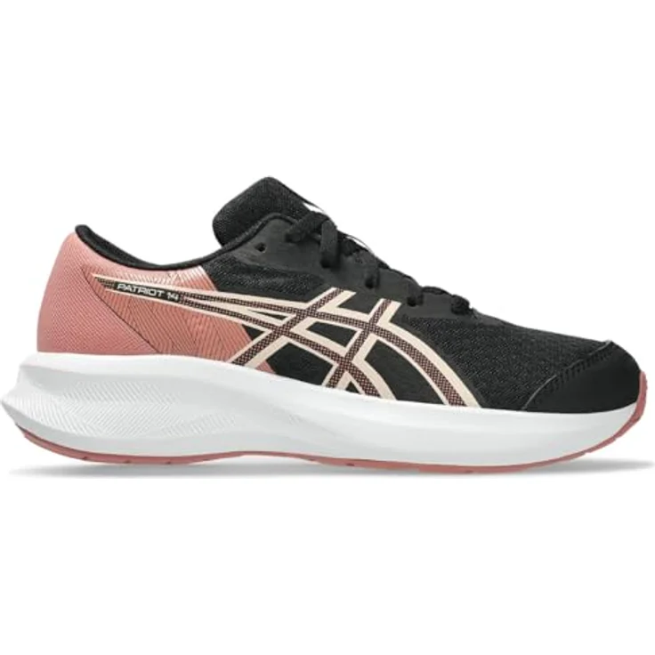 Asics Patriot 14 GS, Laufschuhe für Kinder mit atmungsaktivem Obermaterial und Gummisohle, schwarz – Bild 3