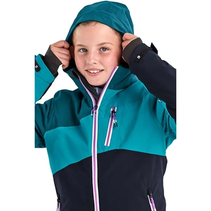 Killtec KSW 166 GRLS SKI JCKT 00526, Skijacke für Mädchen, atmungsaktiv, wasser- und winddicht, dunkel türkis, Größe 128 – Bild 4