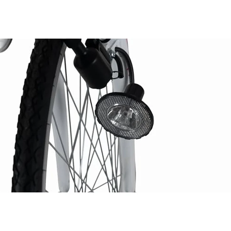 DaCapo Citybike 28'' Papilio, 6-Gang-Schaltung, weiß mit Schmetterlingsmotiven, für Körpergrößen 160-185 cm, mit Korb – Bild 7