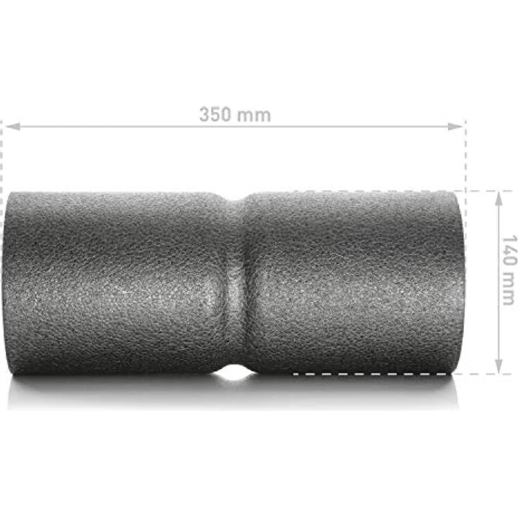 BODYMATE Faszienrolle CARE Mittel-Hart mit umlaufender Rille zur Wirbelsäulen-Entlastung, inklusive E-Book - Carbon-Grey, 35x14cm – Bild 5