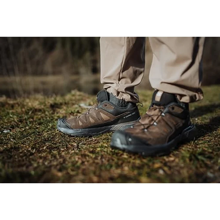 Salomon X ULTRA 360 LEATHER GORE-TEX, wasserdichter Wanderschuh mit flexibler Schnürung und optimalem Halt – Bild 2
